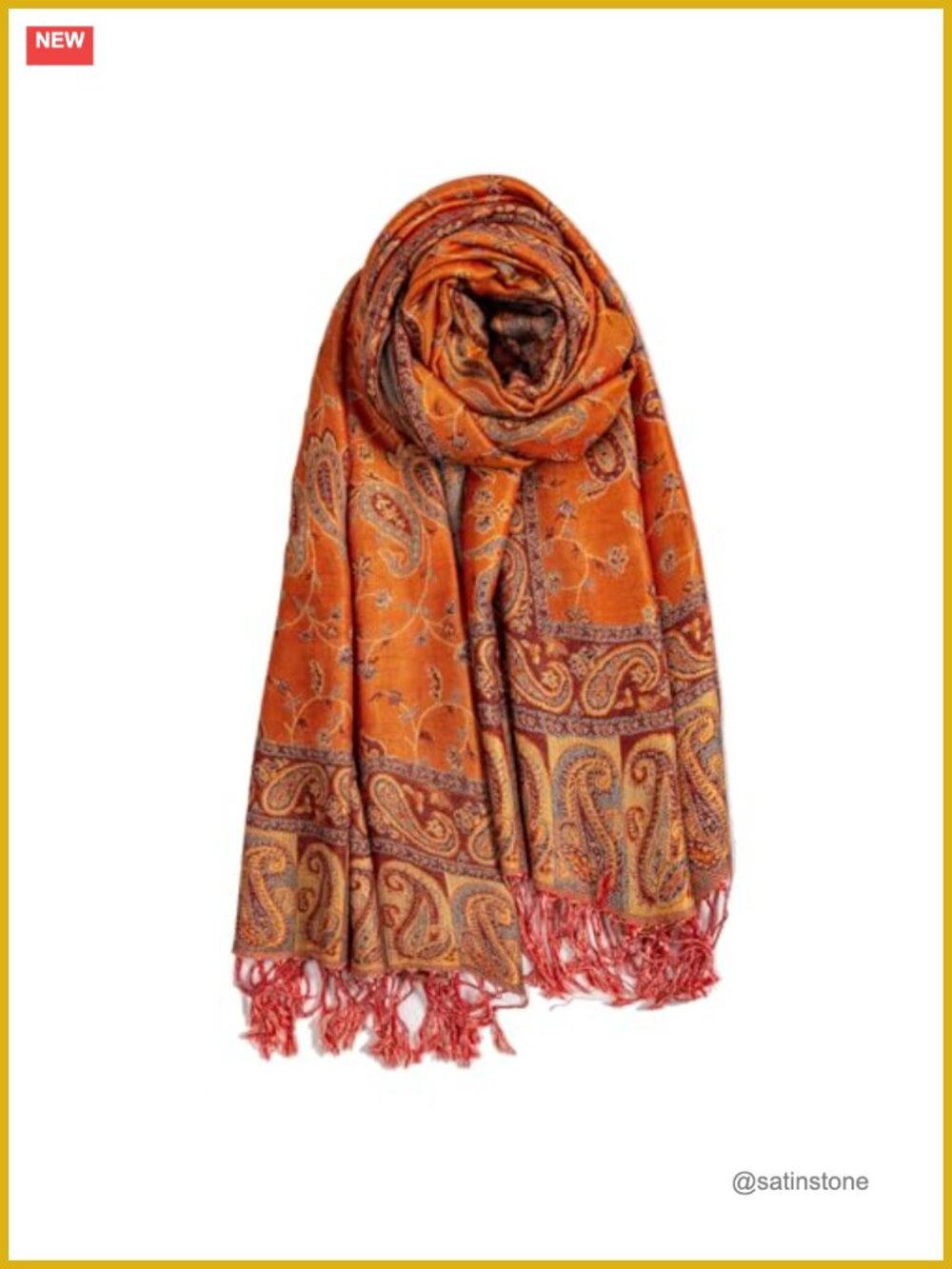Pashmina Feel Reversible Wrap Scarf Rave Festival Shawl Fringe